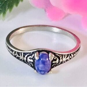 WM Wheeler Black Hillls Sterling Ring Amethyst Stone